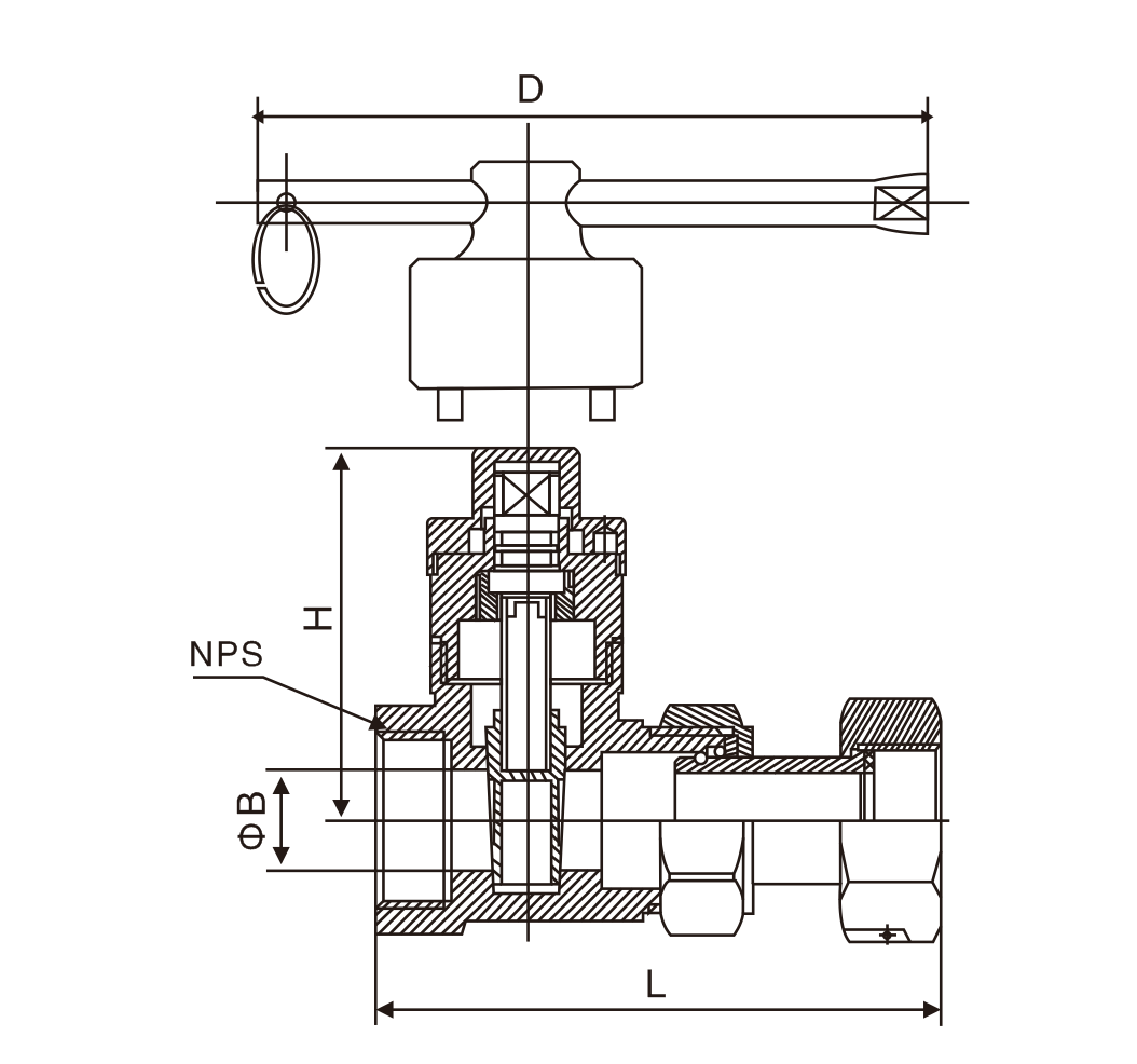 磁性鎖閉活接(jie)止回閘閥(圖1)